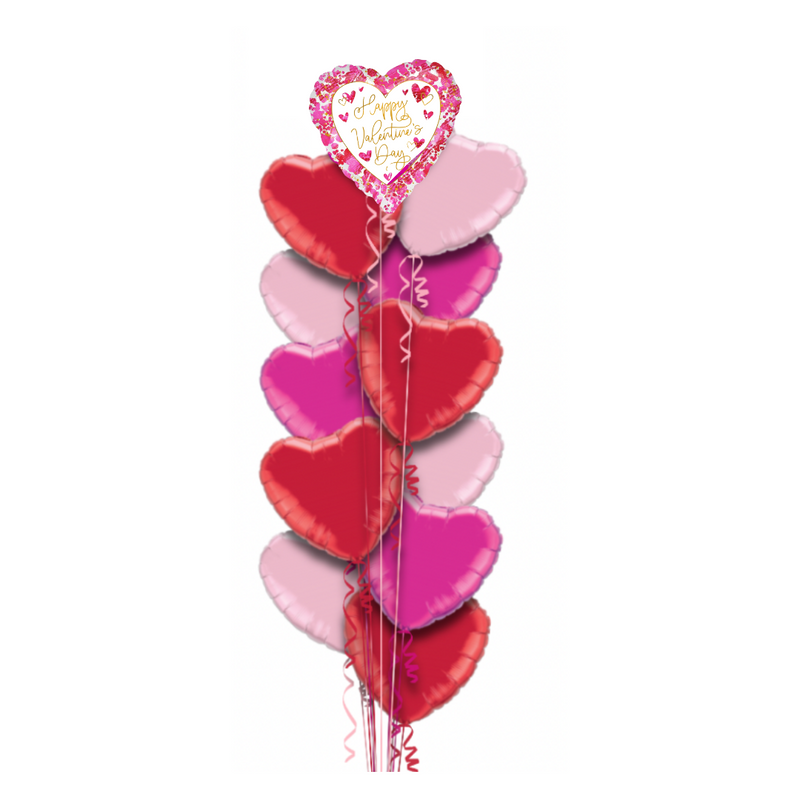 Happy Valentine's Day Pink Watercolour Balloon Bouquet