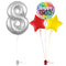 Silver 8th Birthday Balloon Bouquet Set