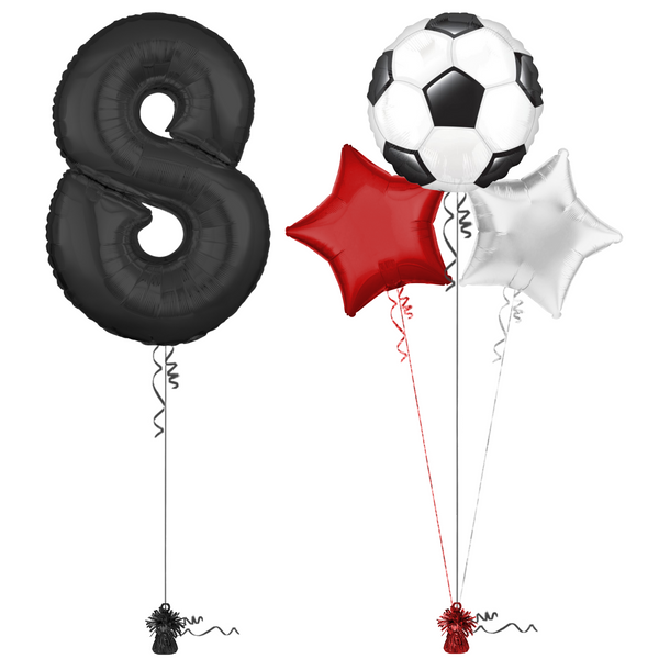 Soccer Fever 8th Birthday Balloon Bouquet