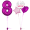 Hot Pink 8th Birthday Balloon Bouquet Set