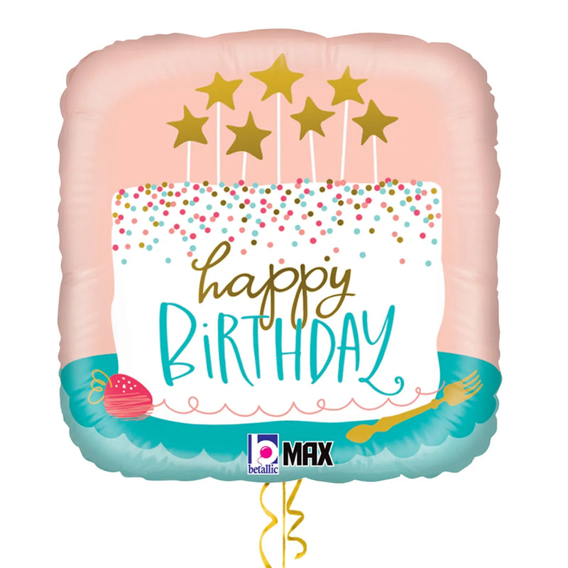 Adorable Cake Happy Birthday Balloon Bouquet