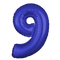 Dark Blue Number Large Shape Balloon