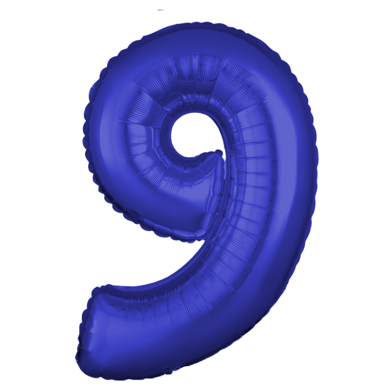Dark Blue Number Large Shape Balloon