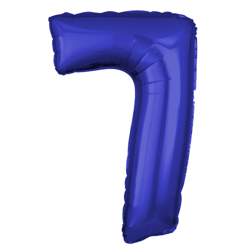 Dark Blue Number Large Shape Balloon