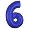 Dark Blue Number Large Shape Balloon
