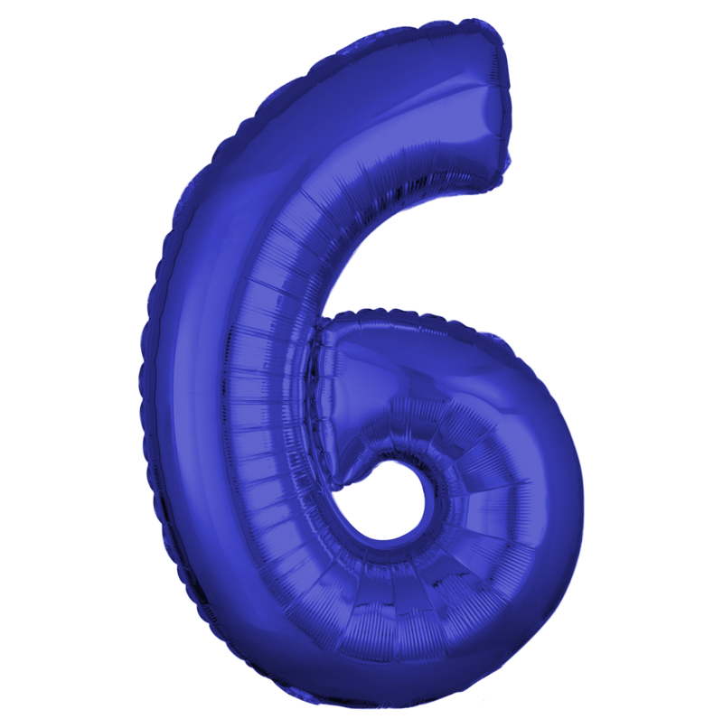 Dark Blue Number Large Shape Balloon