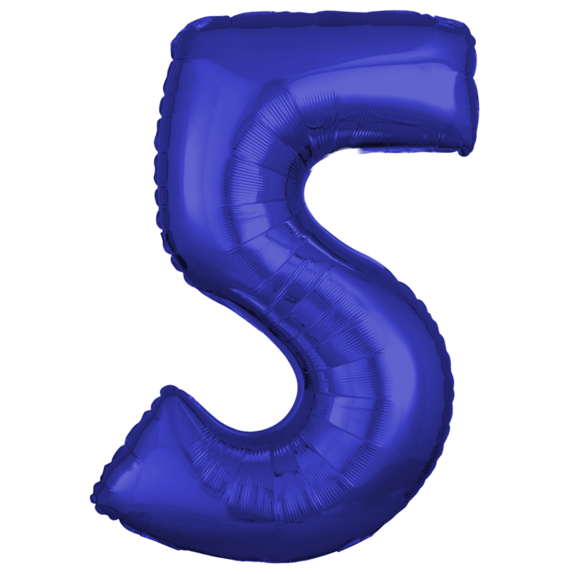 Dark Blue Number Large Shape Balloon