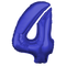 Dark Blue Number Large Shape Balloon