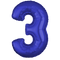 Dark Blue Number Large Shape Balloon