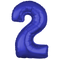 Dark Blue Number Large Shape Balloon