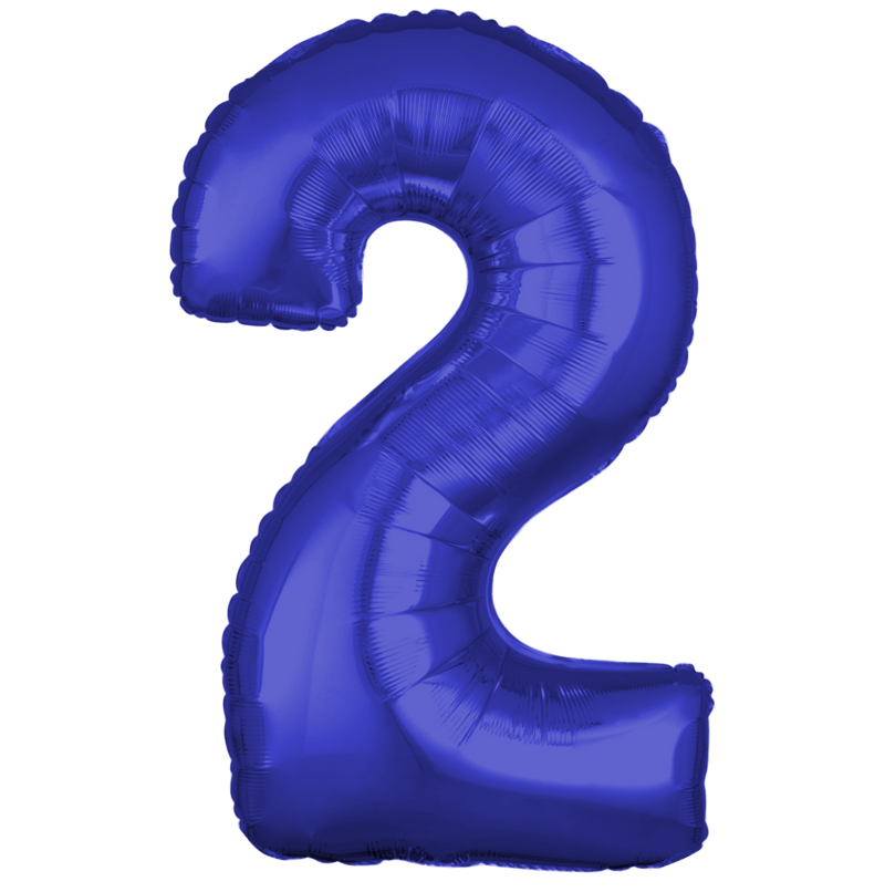 Dark Blue Number Large Shape Balloon