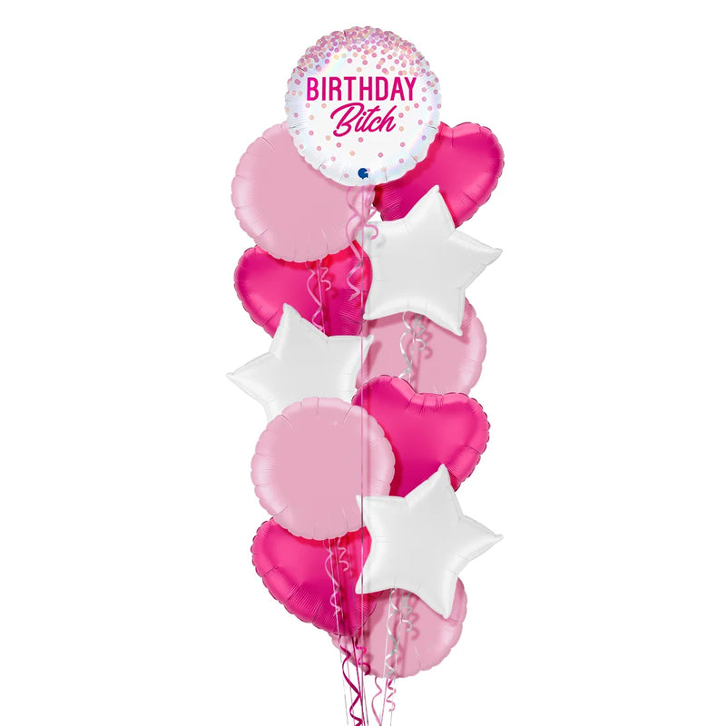 Happy Birthday Bitch Foil Balloon Bouquet