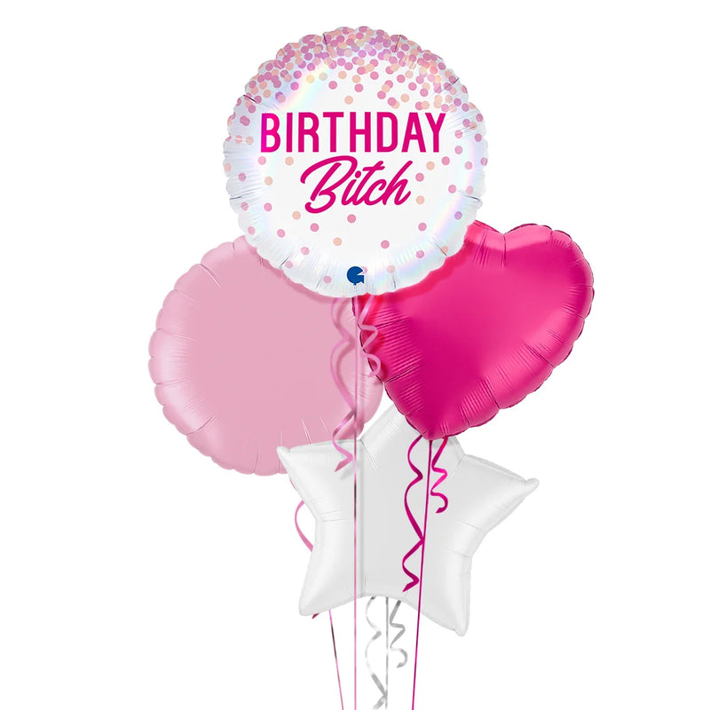 Happy Birthday Bitch Foil Balloon Bouquet