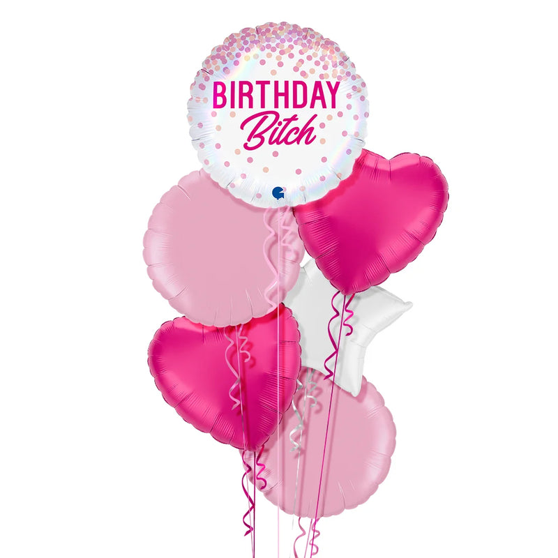 Happy Birthday Bitch Foil Balloon Bouquet