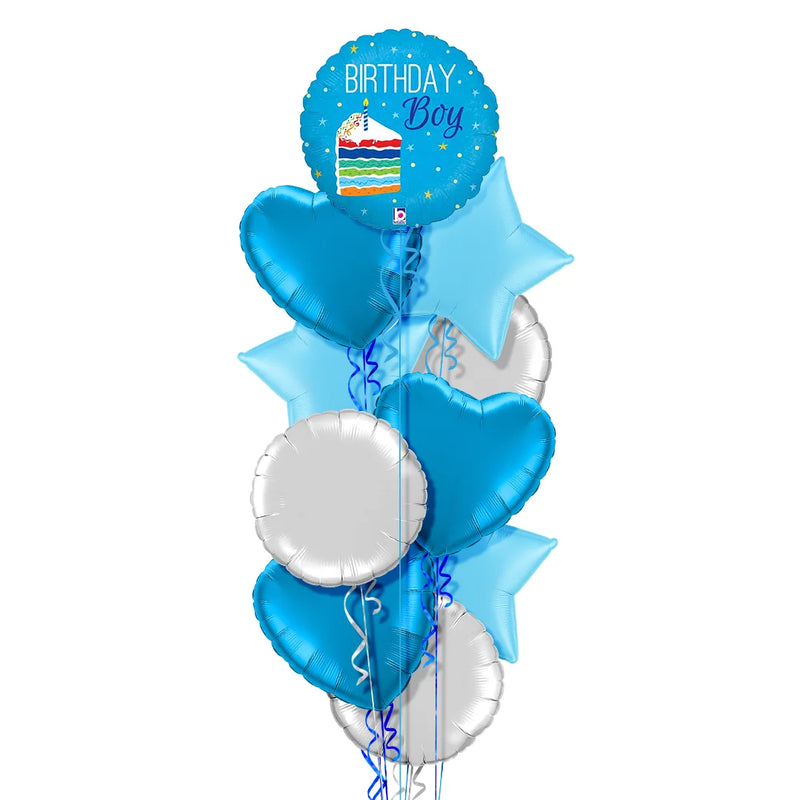 Birthday Boy Cake Balloon Bouquet