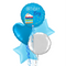 Birthday Boy Cake Balloon Bouquet