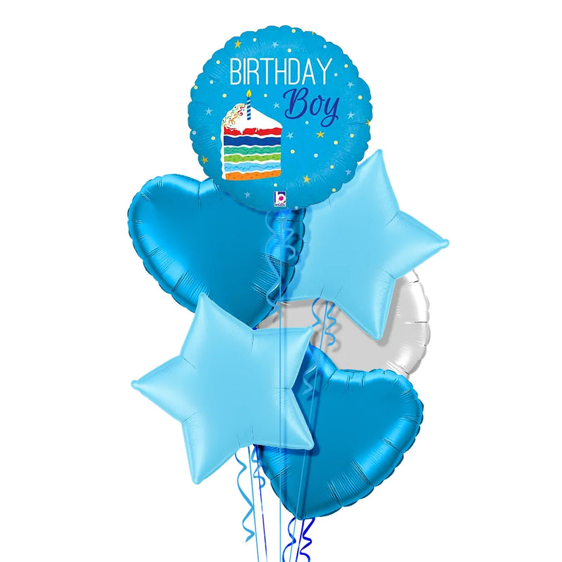 Birthday Boy Cake Balloon Bouquet