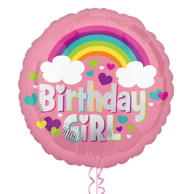 Birthday Girl Pink Rainbow Balloon Bouquet