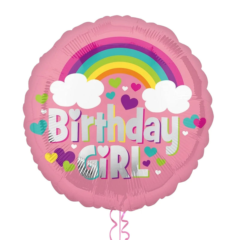 Birthday Girl Pink Rainbow Balloon Bouquet