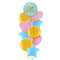 Blue and Gold Sparkles Happy Birthday Balloon Bouquet