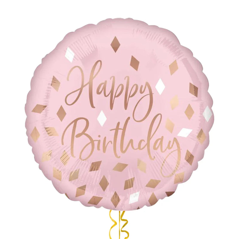 Blush Happy Birthday Balloon Bouquet