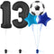 Football Star 13th Birthday Balloon Bouquet Set