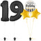 Bold Black 19th Birthday Balloon Bouquet Set