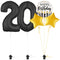 Bold Black 20th Birthday Balloon Bouquet Set