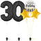 Bold Black 30th Birthday Balloon Bouquet Set