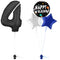 Bold Black 4th Birthday Balloon Bouquet Set