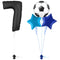 Bold Black 7th Birthday Balloon Bouquet Set
