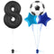 Bold Black 8th Birthday Balloon Bouquet