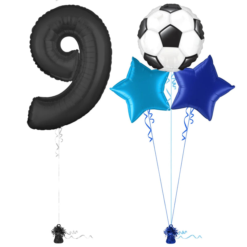 Goal Getter 9th Birthday Balloon Bouquet Set