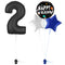 Bold Black 2nd Birthday Balloon Bouquet Set