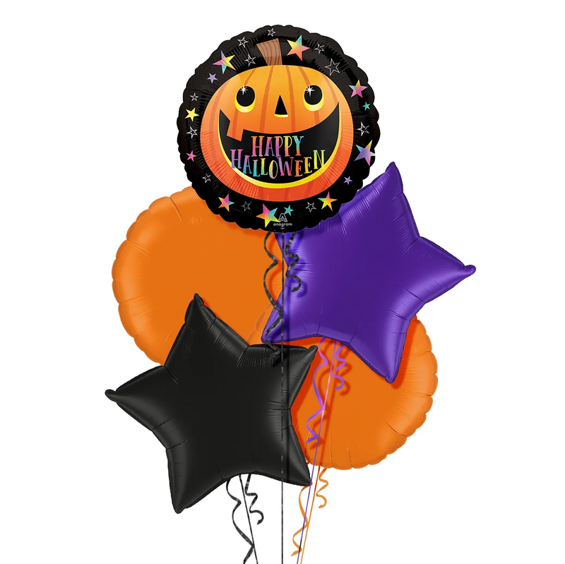 Cheerful Pumpkin Halloween Balloon Bouquet