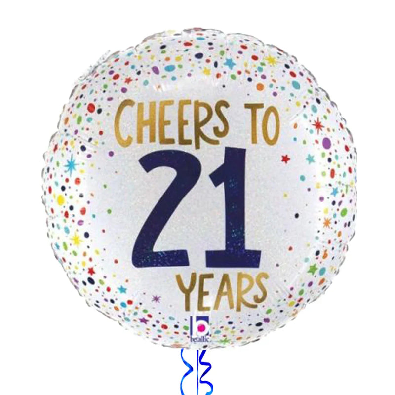Cheers to 21 Years Birthday Balloon Bouquet