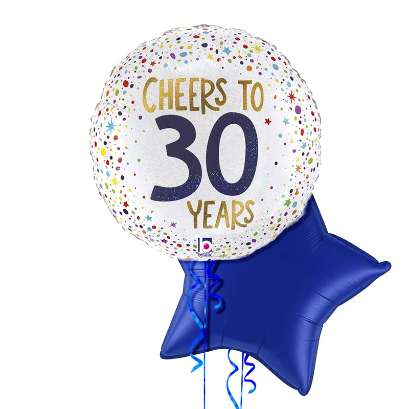 Cheers to 30 Years Birthday Balloon Bouquet
