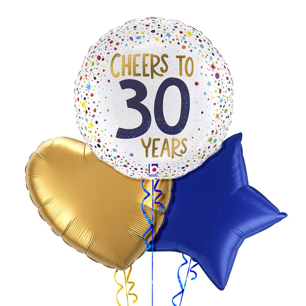 Cheers to 30 Years Birthday Balloon Bouquet