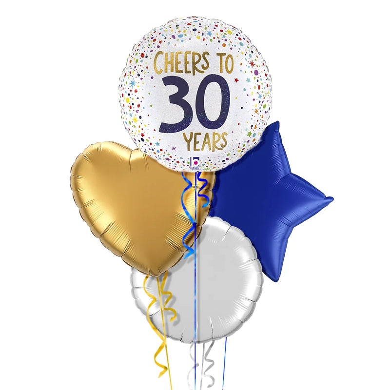 Cheers to 30 Years Birthday Balloon Bouquet
