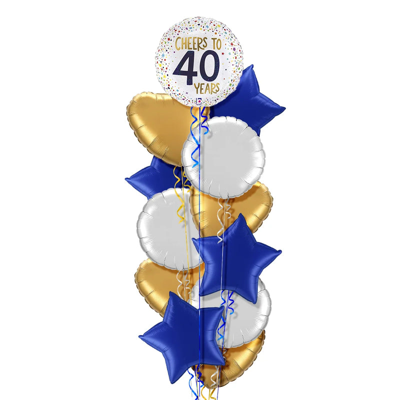 Cheers to 40 Years Birthday Balloon Bouquet