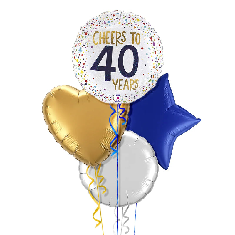 Cheers to 40 Years Birthday Balloon Bouquet