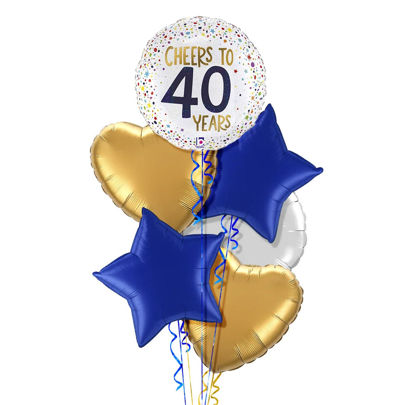 Cheers to 40 Years Birthday Balloon Bouquet