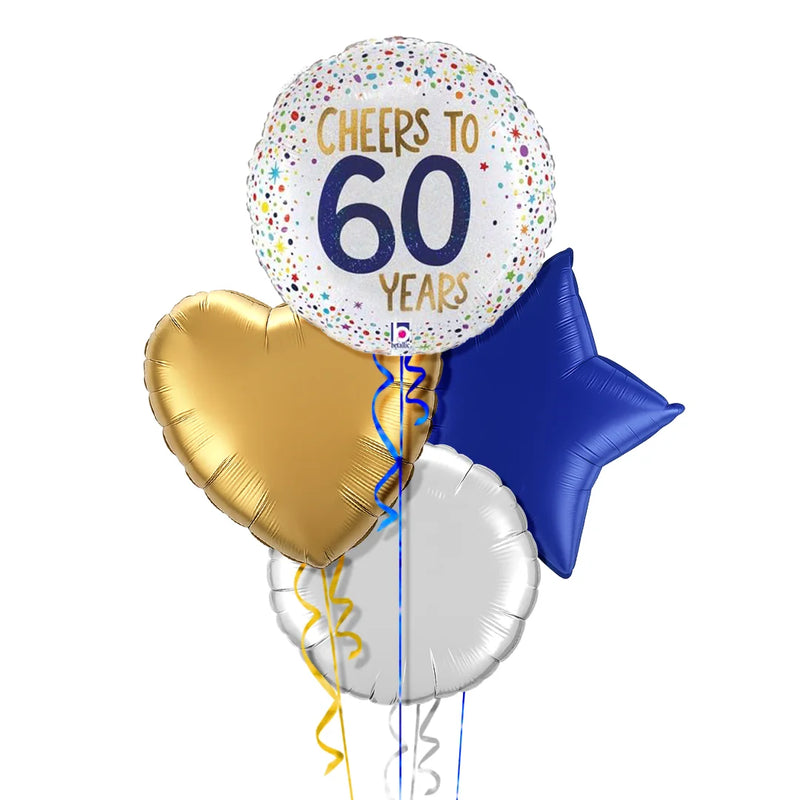 Cheers to 60 Years Birthday Balloon Bouquet