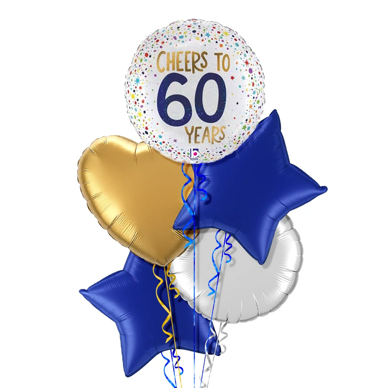 Cheers to 60 Years Birthday Balloon Bouquet
