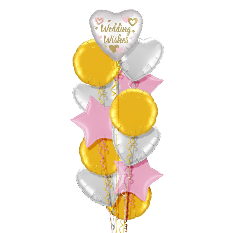 Classy Wedding Wishes Foil Balloon Bouquet