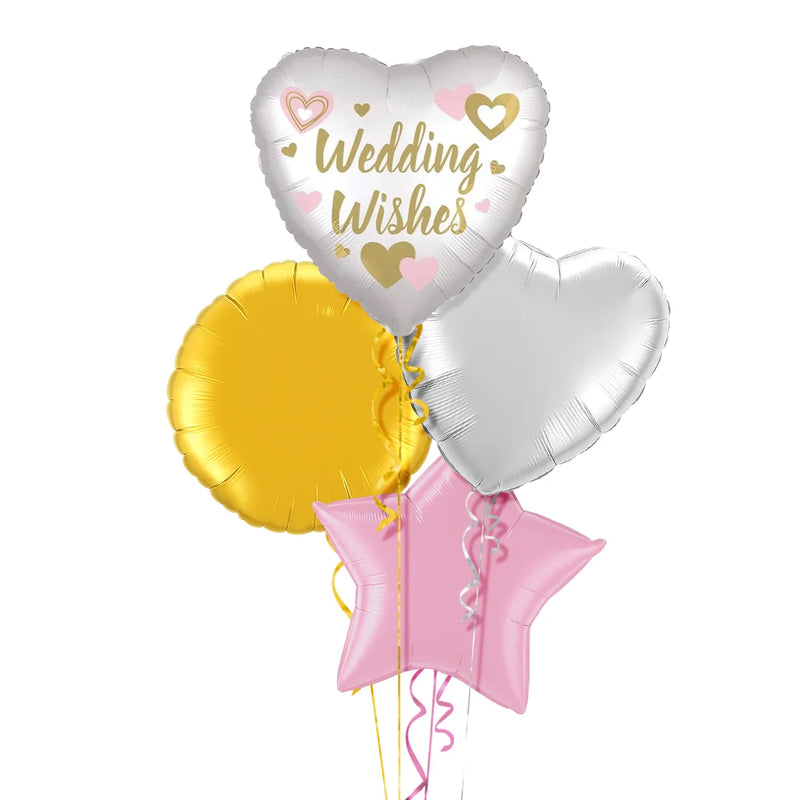 Classy Wedding Wishes Foil Balloon Bouquet