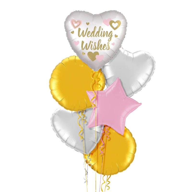 Classy Wedding Wishes Foil Balloon Bouquet