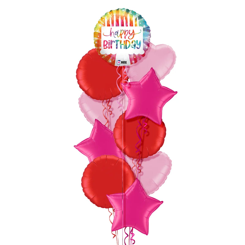 Colourful Candles Balloon Bouquet