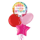 Colourful Candles Balloon Bouquet