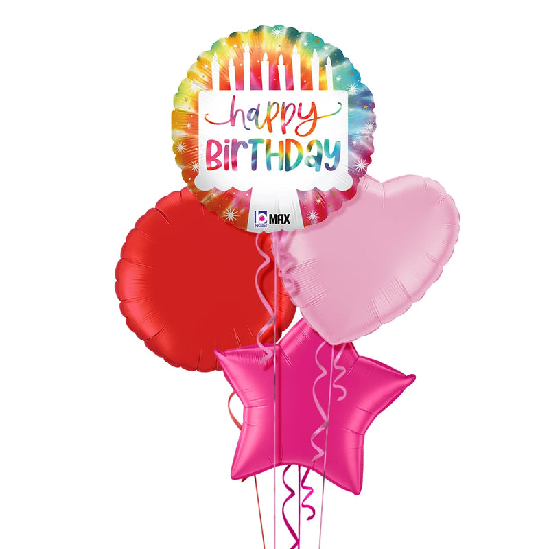 Colourful Candles Balloon Bouquet